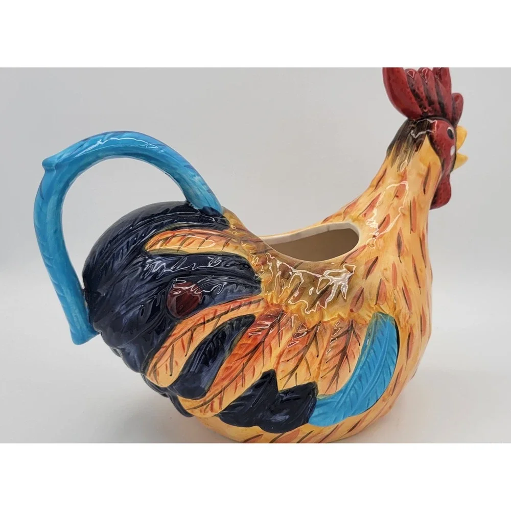 La Dolce Vita Poulet Collection Rooster Chicken Ceramic Teapot Cottage Core